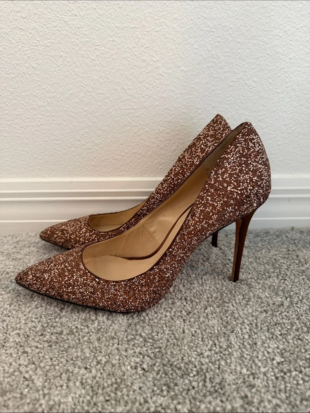 Imagine Vince Camuto Copper & Brown Glitter Pointed-Toe Pumps
